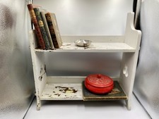 Small Distressed Paint Shelf Unit Shabby Chic Whatnot Shelves Plant Stand