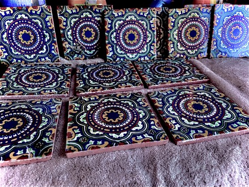Mexico spanish tile 4x4 - , 6x6