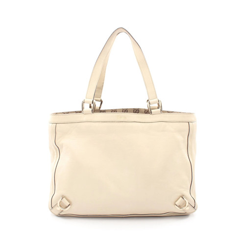 Gucci tote bag ivory leather - gucci,