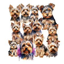 Yorkshire Terrier Stickers x 24. Yorkie Stickers, Yorkshire Terrier Dog Breed