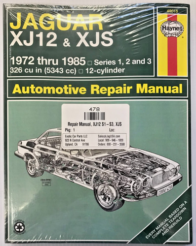 Jaguar xj12 xjs - xj12,