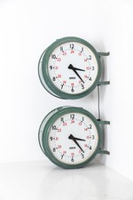 Double Sided Illuminated Industrial Gents of Leicester Factory Railway Clock