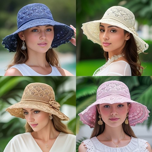 Ladies foldable sun - foldable, cap
