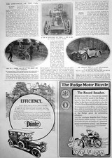 Old Print Humber Side Car Six Cylinder Daimler Chassis Metallurgique 1912 20th