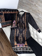 Asian Pakistani Indian Linen Causal 3 Piece Suit Medium 40