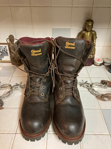 Chippewa brown lace steel - brown, up