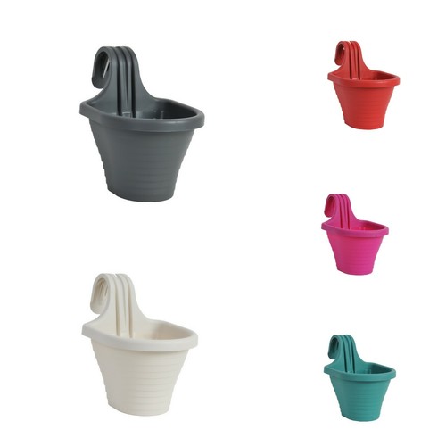 Hanging plastic flower - flower, bucket