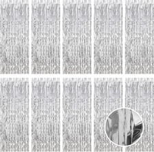 Pack silver foil curtain - silver,