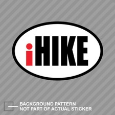iHike Oval Sticker Decal Vinyl euro hike hiking backpack outdoors