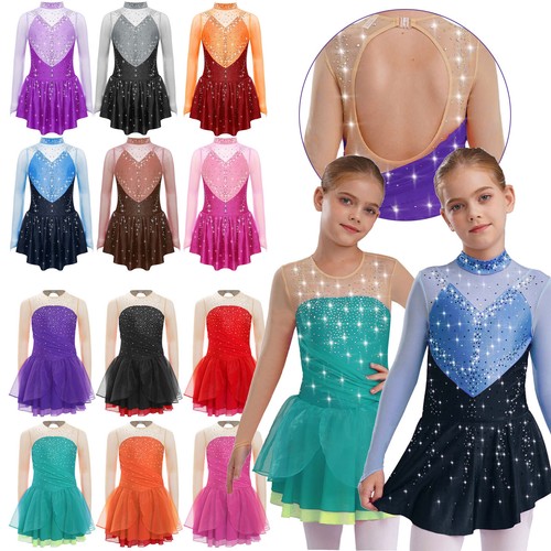 Kid girls figure skating dress - girls,