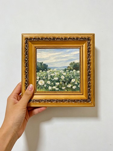 White wildflower landscape - white,