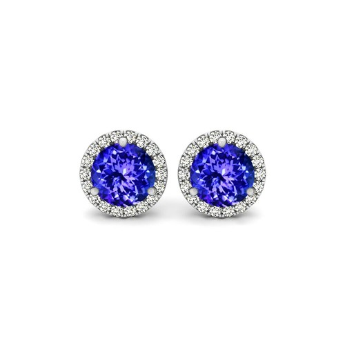 Tanzanite and white topaz - and,