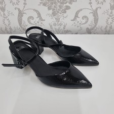 Faith Black Mid Block Heel