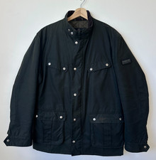 Barbour Mens International Duke TR Wax Green Biker Quilted Country Jacket XL