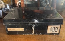 Antique English Metal Deed Box