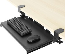 VIVO Small Keyboard Tray Under Desk Organiser Pull Out C Clamp Mount System 51cm