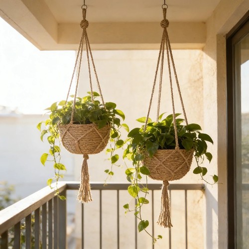 Macrame plant hanger - plant, garden