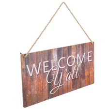  Wooden Welcome Sign Front Door Hanging Ornament Doorplate Decor for Home