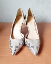 Jenny Packham womens Prima Laser Sue Hi Crt suede heeled Shoes UK 5 EUR 38 NEW