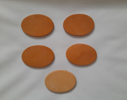 Leather small oval - leather, blanks