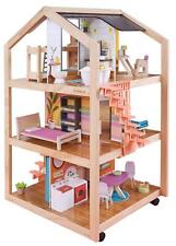 KidKraft So Stylish Mansion Boho Naturals Wooden Dollhouse with Accessories