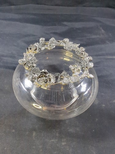 Vintage potpourri bowl pewter - vintage,