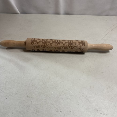Embossed rolling pin - embossed, for