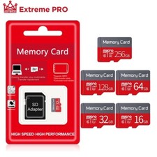 ORIGINAL MICRO SD Card 4/8/16/32/64/128/256/512GB 1/2TB CLASS 10 WITH ADAPTER