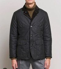 Barbour Winter Lutz Wax Jacket Men’s, Quilted, Large, sage , Slim Fit