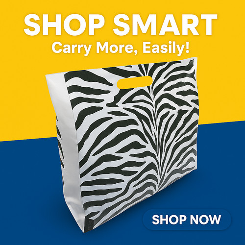 Plastic zebra print carrier - plastic,