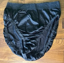 Vtg Hanes Black Shiny Nylon