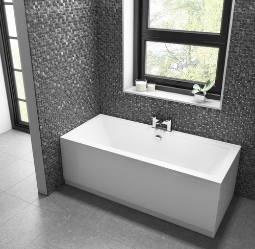 White double ended bath - white,