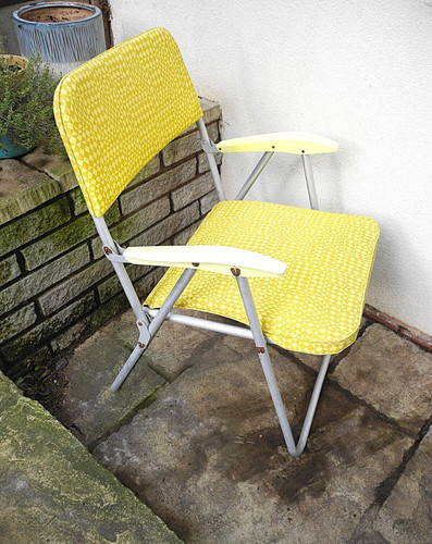 Old folding patio - garden, chair