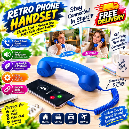 Retro telephone handset - telephone,