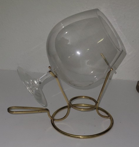 Vintage brandy warmer glass - brandy,