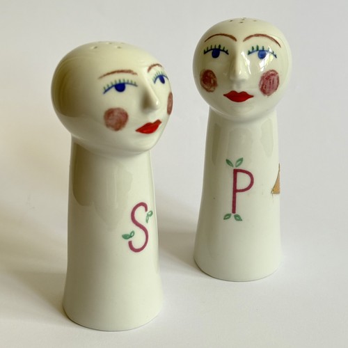 Royal dux porcelain face salt - dux,