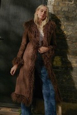 Amazing Brown Afghan Coat Long