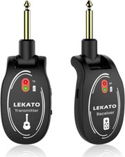 LEKATO L6 Wireless Guitar System Rechargeable Transmitter & Receiver Digital