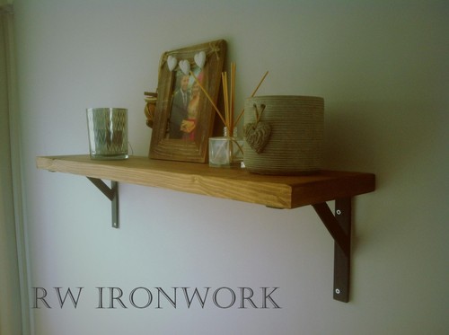 Rustic shelf with - shelf, wrought