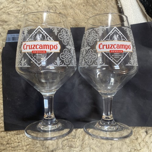 Cruzcampo chalice pint - x,