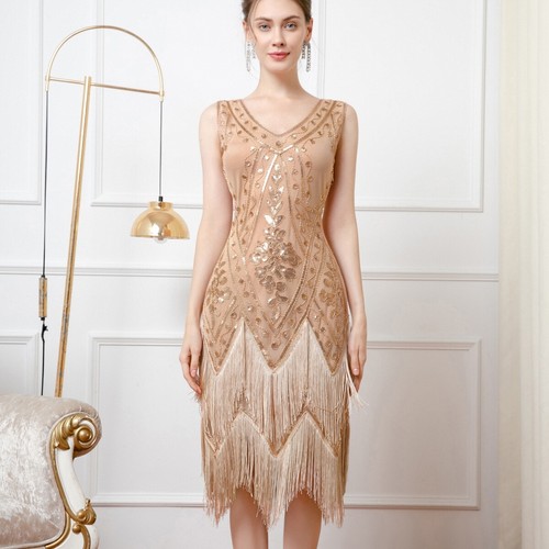 1920s sequin dress roaring - 1920s,