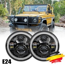 7 Inch Pair E24 LED Headlights DRL For PUCH G G-Class 250 GD Wolf W460 