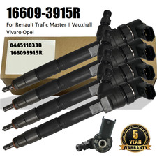 4X Fuel Injector for Renault Trafic Vauxhall Vivaro Opel 0445110338 2.0 CDTi
