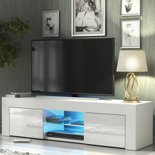 Living Room Set | Matt Body & Gloss Doors | TV Unit & Display Cabinet | Free LED