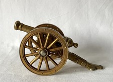 Vintage Brass Cannon GR George Rex British Empire Model Ornament NM England