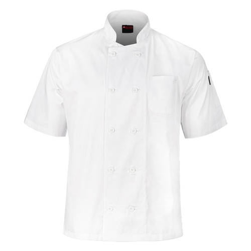 White chef jacket plastic - white,