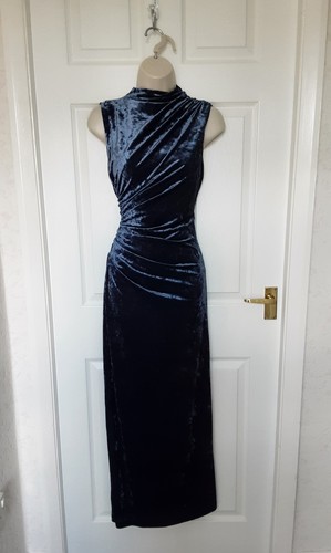 Zara blue crush velvet long - blue,