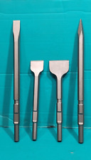 4pc Breaker 21mm Hex Chisel Set Flat Point Hitachi DH50SA  DH50SA1 H55SA H55SC
