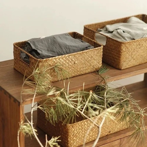 Natural woven seagrass - natural,