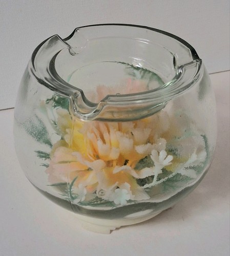 Vintage clear glass terrarium - clear,